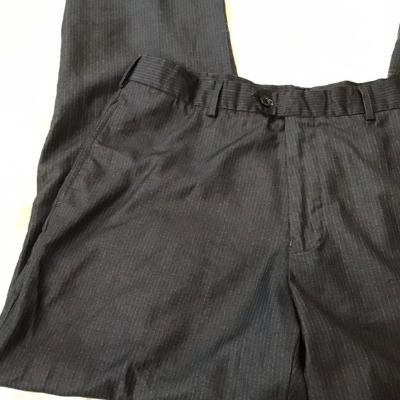 Studio New York by Henry Grethel Mens Gray & Blue Pin Stripe Dress Pants 36X32. - Picture 4 of 10